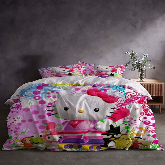 Christmas Hello Kitty Bedding Bedroom, Bedding Set.