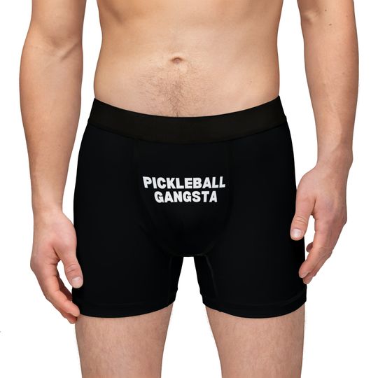 Pickleball Gangsta Men's Boxers, Funny Gift for Him