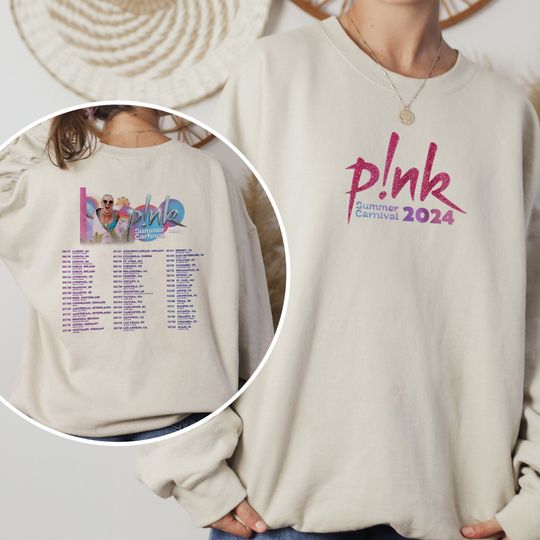 Pink Summer Tour 2024 Double Sided Sweatshirt