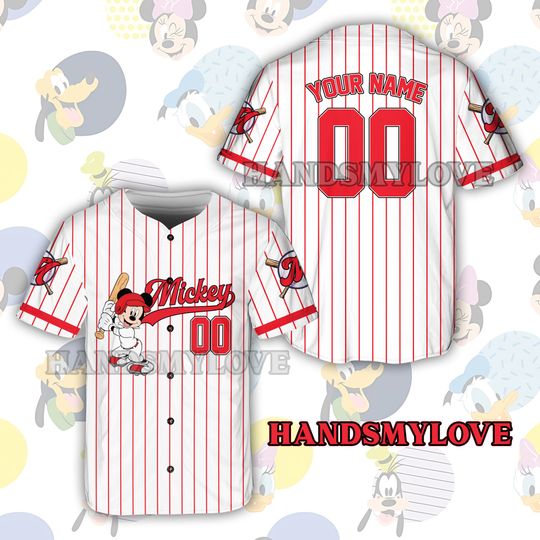 Custom Ddisney Character Mickey Game Day Baseball Jersey Ddisney Baseball