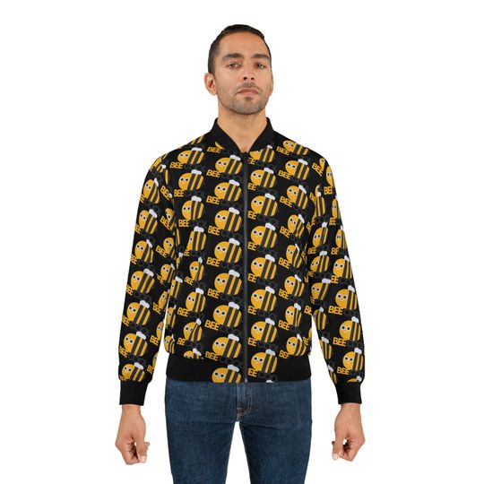 Vintage Pattern Men's Bomber Jacket, Gift For Him