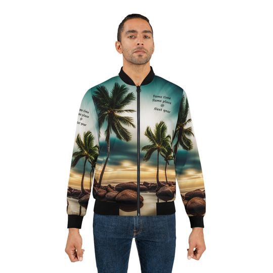 Vintage Men's Bomber Jacket, Retro Men's Bomber Jacket