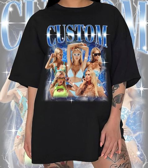 Custom 90s Bootleg, Custom Bootleg Rap Tee T shirt, Custom Photo Bootleg