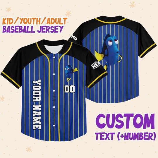 Personalized Finding Nemo Disney Baseball Jersey, Disney Jersey