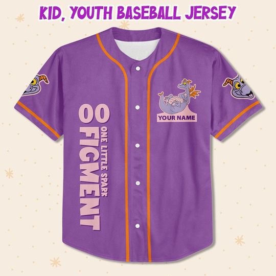 Personalized Figment Disney Baseball Jersey, Disney Jersey