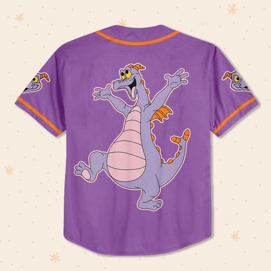 Personalized Figment Disney Baseball Jersey, Disney Jersey