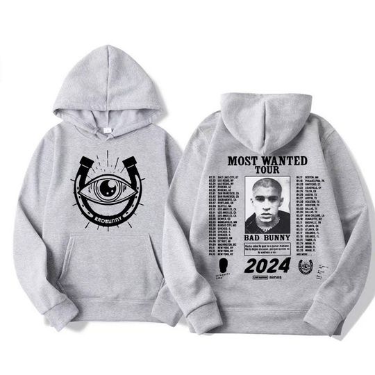 Bad Bunny The Most Wanted 2024 Tour Hoodies