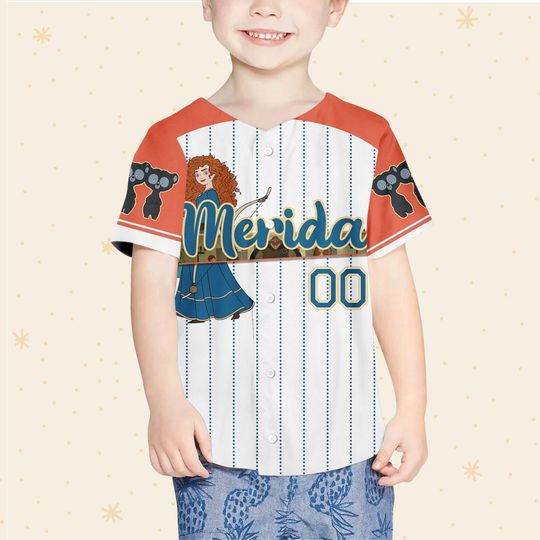 Personalized Princess Merida Disney Baseball Jersey, Disney Jersey