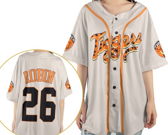 Tiggers Robin 26 Winnie The Pooh 2 Sided Baseball Jersey Shirt
