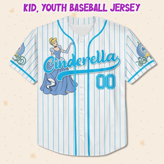 Personalized Disney Princess Cinde Simple Baseball Jersey
