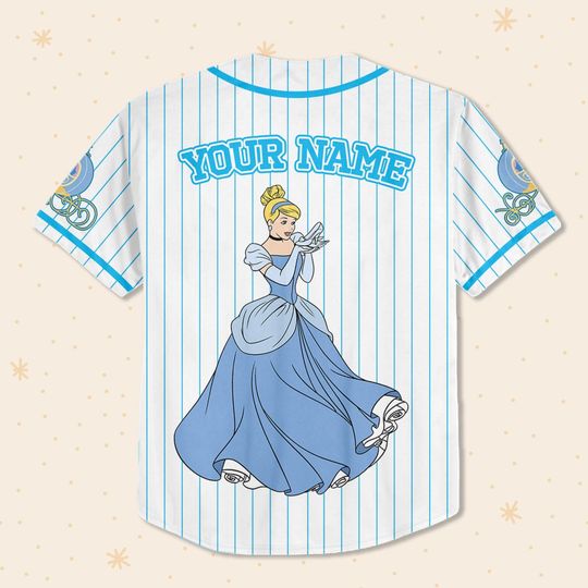 Personalized Disney Princess Cinde Simple Baseball Jersey