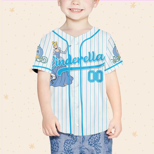 Personalized Disney Princess Cinde Simple Baseball Jersey