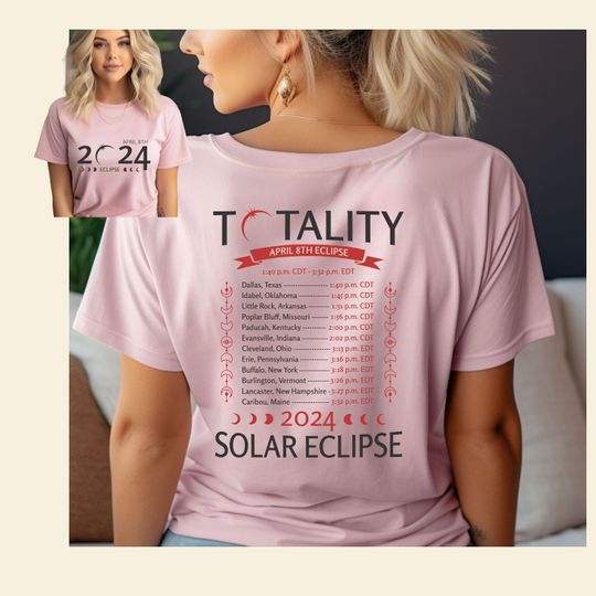 Total Solar Eclipse April 2024 Shirt, American Solar Eclipse 4.8.24 Tshirt