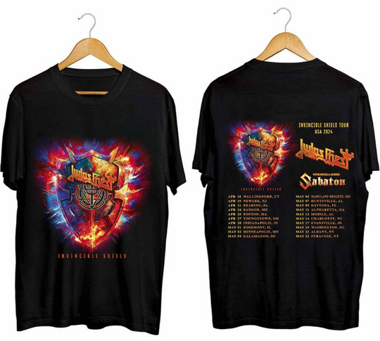 Judas Priest Invincible Shield 2024 Tour T-Shirt