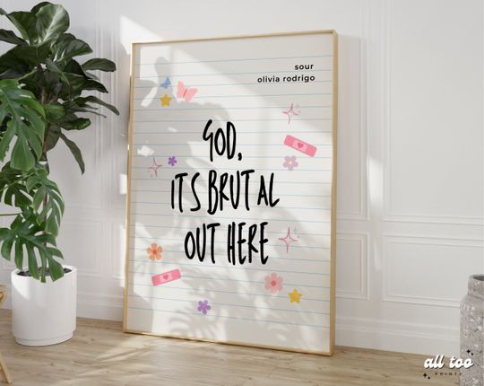 Olivia Rodrigo Brutal Poster | Olivia Rodrigo Merch Olivia Rodrigo