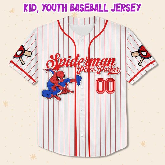 Custom Disney Spiderman Spiderverse Peter Parker Baseball