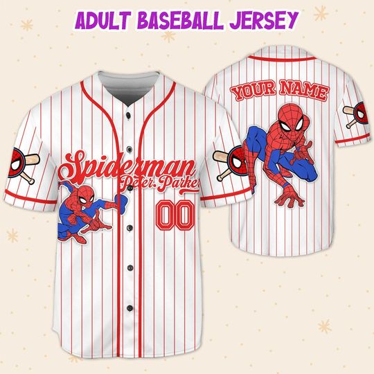 Custom Disney Spiderman Spiderverse Peter Parker Baseball
