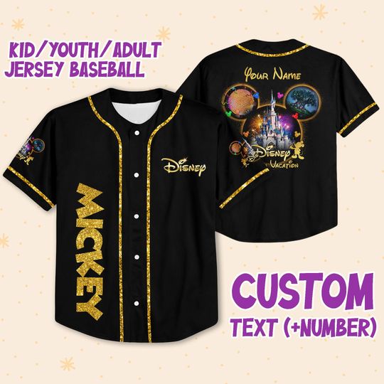 Personalized Mickey Disney Vacation Baseball Jersey, Disney Jersey