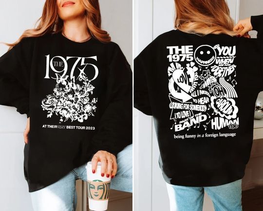 Retro The 1975 Tour 2024 Double Sided Sweatshirt