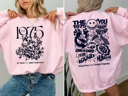 Retro The 1975 Tour 2024 Double Sided Sweatshirt