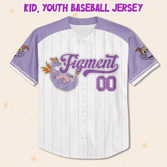 Personalized Figment Disney Baseball Jersey, Disney Jersey