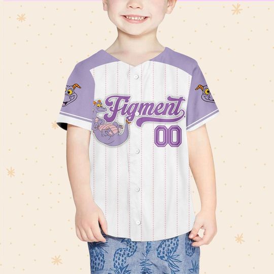 Personalized Figment Disney Baseball Jersey, Disney Jersey