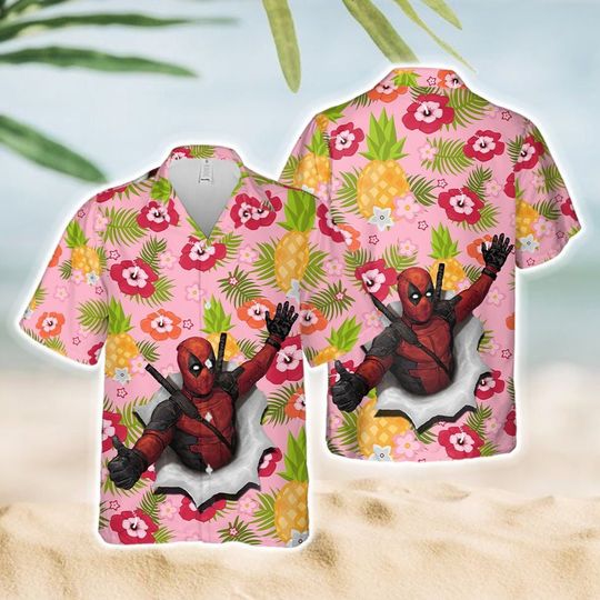 Deadpool Hawaiian Shirt, Beach Hawaii Family Shirt, Summer Beach Trip