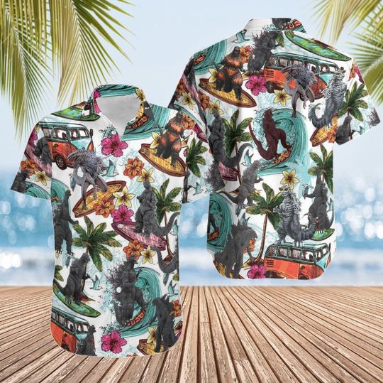 god zilla Hawaiian Shirt, god zilla Tropical Summer Beach Gift