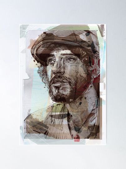 Bruce Springsteen sketch painting Poster