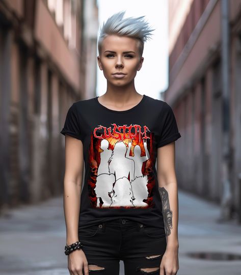 Custom Bootleg Shirt, Black Metal Shirt, 90s Bootleg Shirt