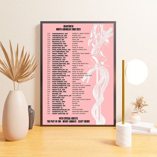 Beartooth North American Tour 2024 Poster
