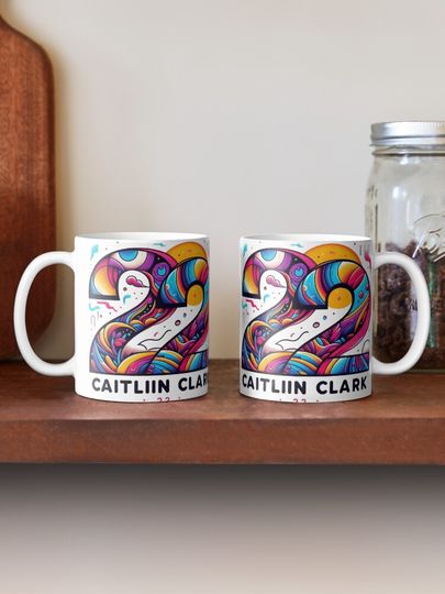 Caitlin Clark Jersey Number 22 Coffee Mug