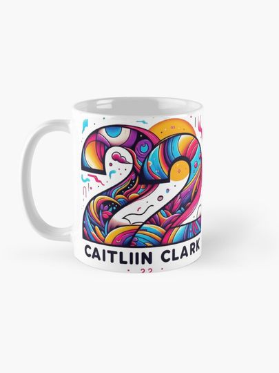Caitlin Clark Jersey Number 22 Coffee Mug