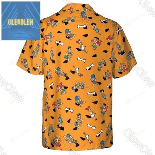 The Flintstones Hawaiian Shirt, Summer Beach Shirt