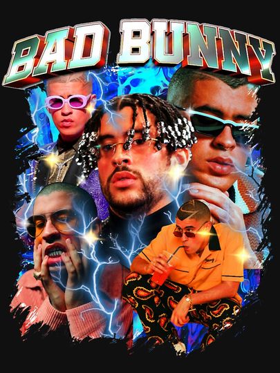 Bad Bunny Zipped Hoodie, Bad Bunny merch