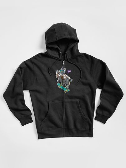 Bad Bunny Zipped Hoodie, Bad Bunny merch
