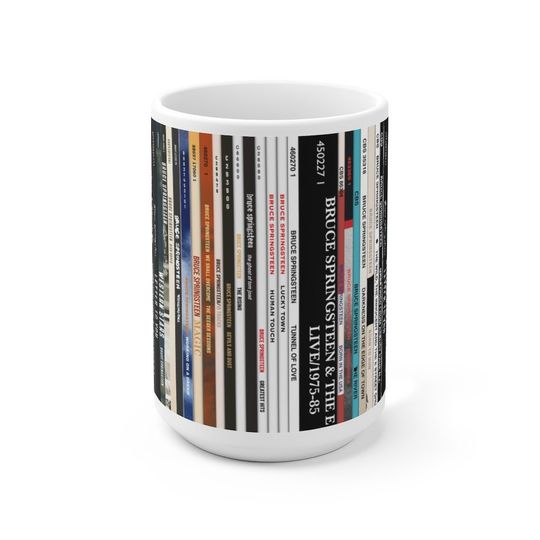 15 oz Bruce Springsteen Vinyl Albums Mug