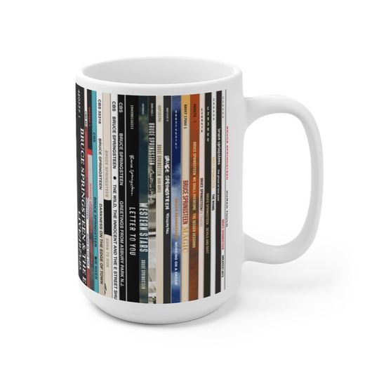 15 oz Bruce Springsteen Vinyl Albums Mug