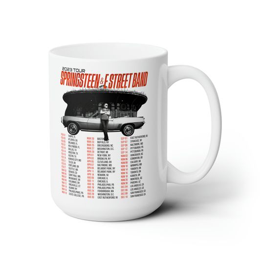 15oz Bruce Springsteen Mug, The Boss, E Street Band, Rock Mug