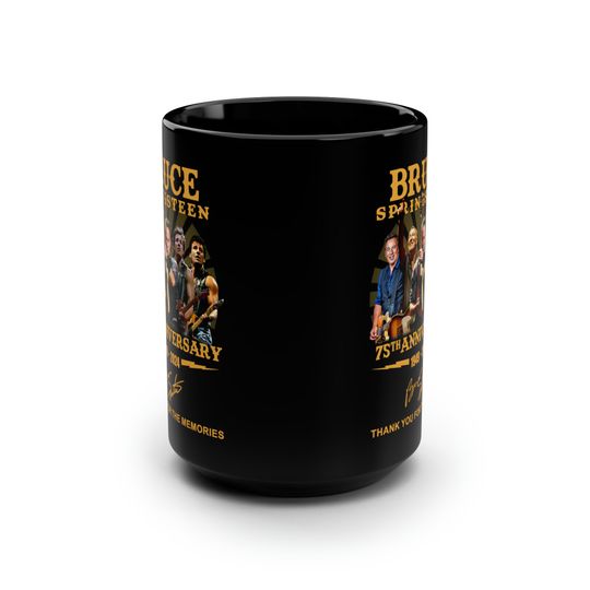 15oz Bruce Springsteen Mug, Bruce 75th Anniversary, The Boss
