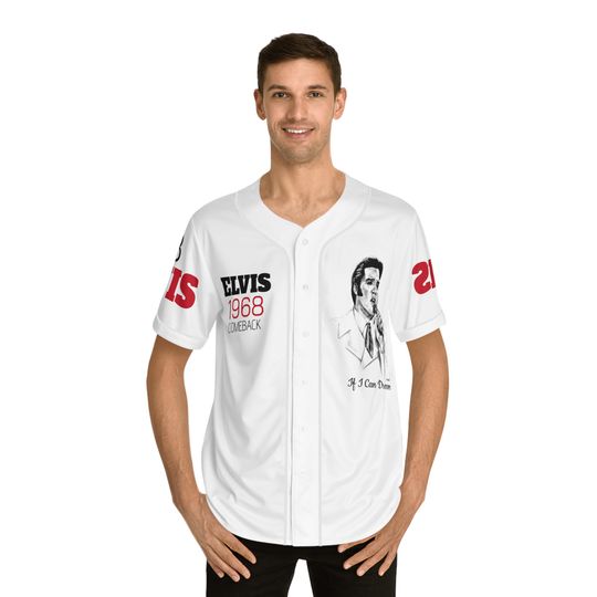 The King Rock And Roll Elvis Presley Baseball Jersey
