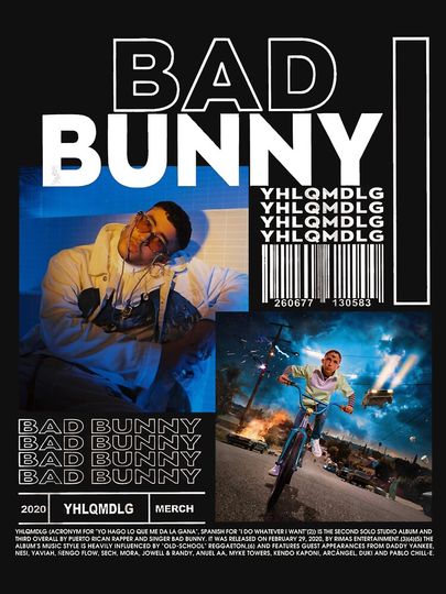 Bad Bunny Vintage 90s Bootleg Lightweight Hoodie