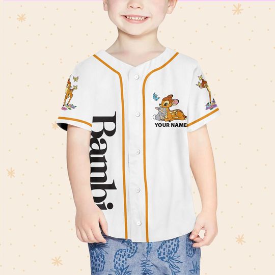Personalized Disney Bambi Simple Baseball Jersey