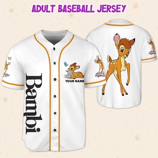Personalized Disney Bambi Simple Baseball Jersey