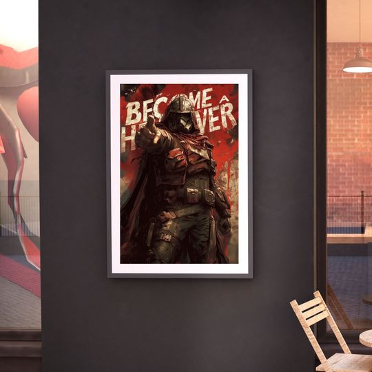 Helldivers 2 Style Recruitment Wall Graffiti  | Matte Poster