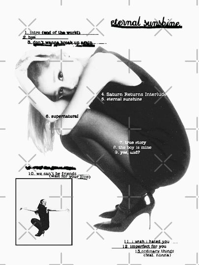 Ariana Eternal Sunshine Tracklist Pullover Hoodie