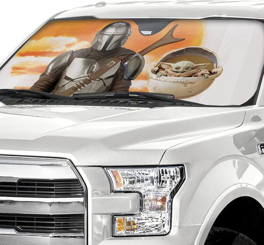Mandalorian & Grogu Car Sun Shade