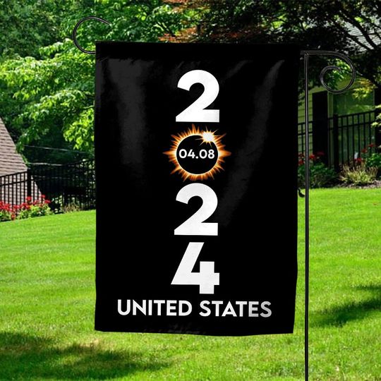 Total Solar Eclipse 2024 Garden Flag