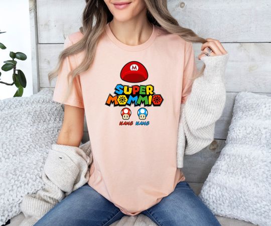 Super Mommio Shirt With Kids Name, Personalized Super Mommio Shirt