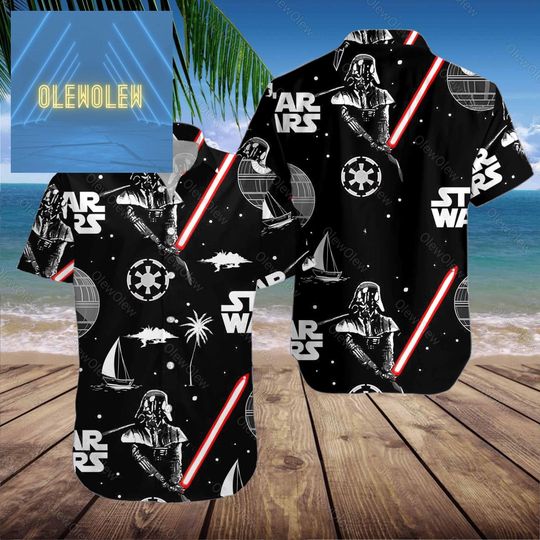Star Wars Darth Vader Button Shirt, Disney Star Wars Hawaiian Shirt